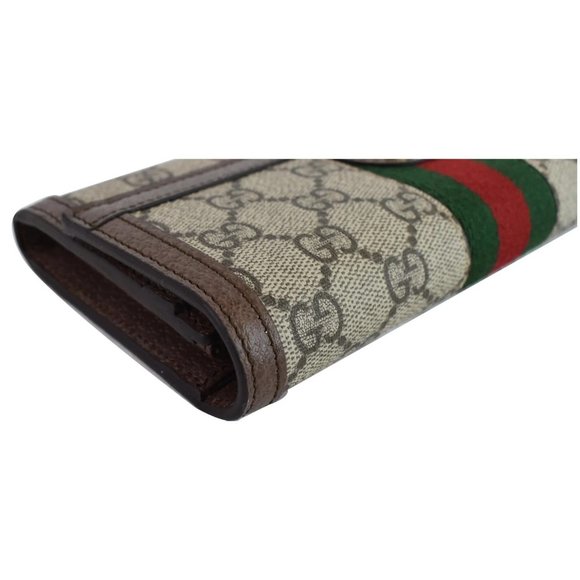 GUCCI  Ophidia GG Continental Supreme Canvas Wallet Beige - Picture 4 of 12